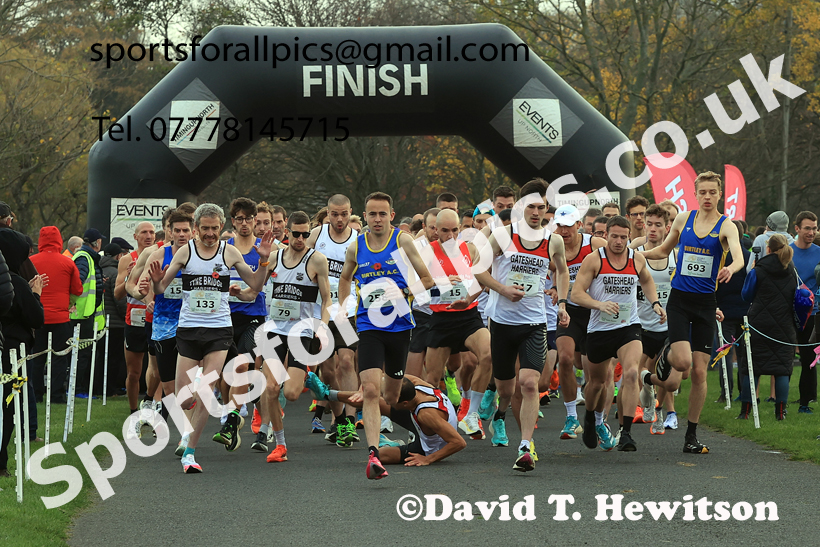 Mens and Womens 2025 Heaton Memorial 10k Road Race, Newcastle Town Moor, Sunday, November 9th. Photo: David T. Hewitson/Sports for All Pics